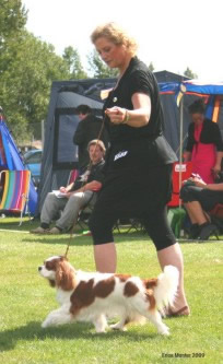 Lena at a dog show in Sweden