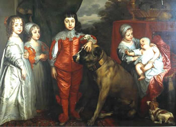 Young King Charles II and sisters