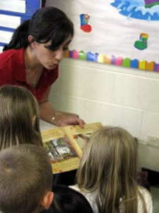 Leila reading from her book 