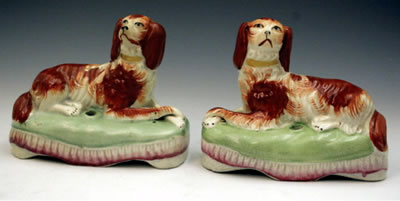 Staffordshire Pottery Spaniels