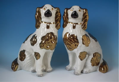 Staffordshire Pottery Spaniels